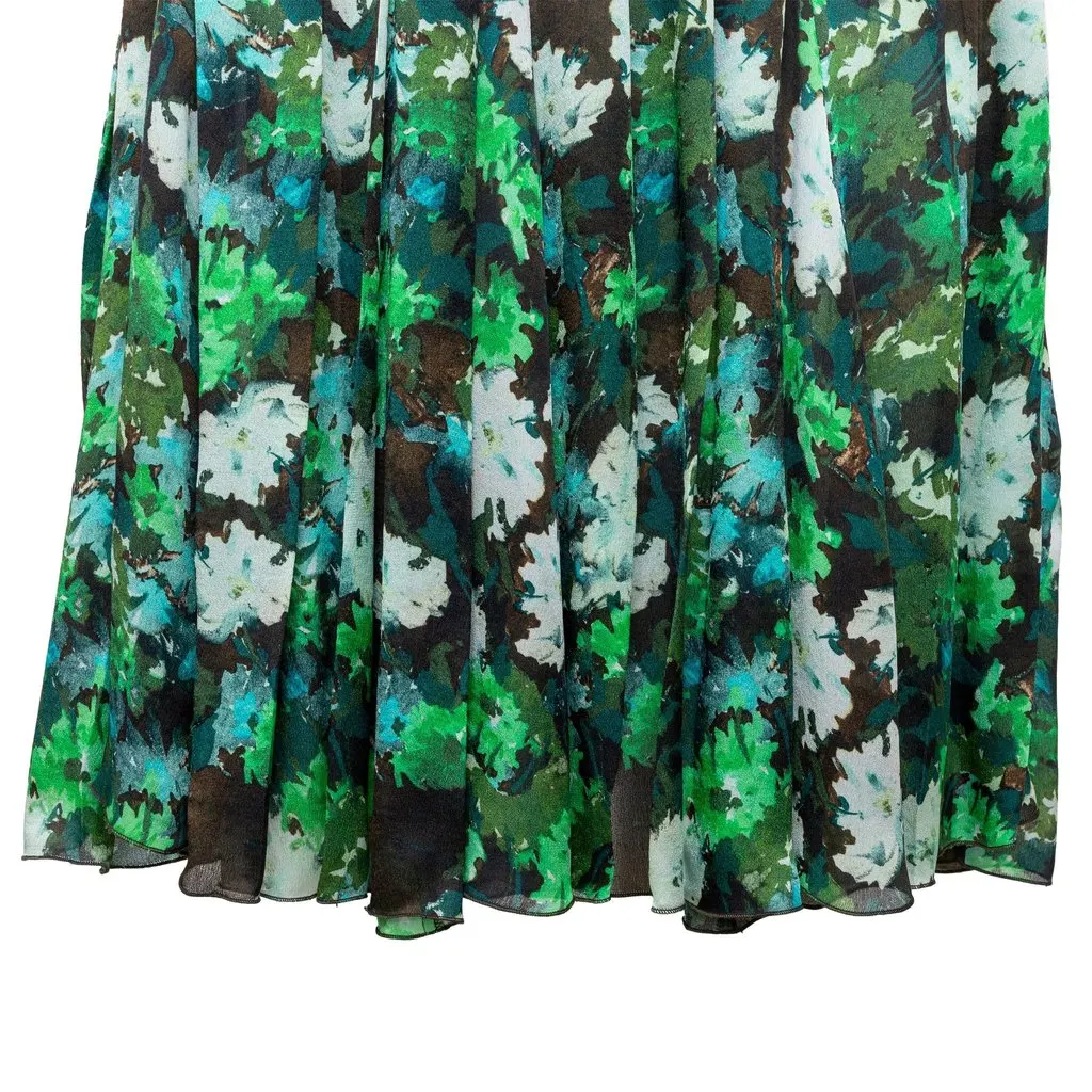 Blumarine Midi Green Floral Dress - '10s Green Good - Box View