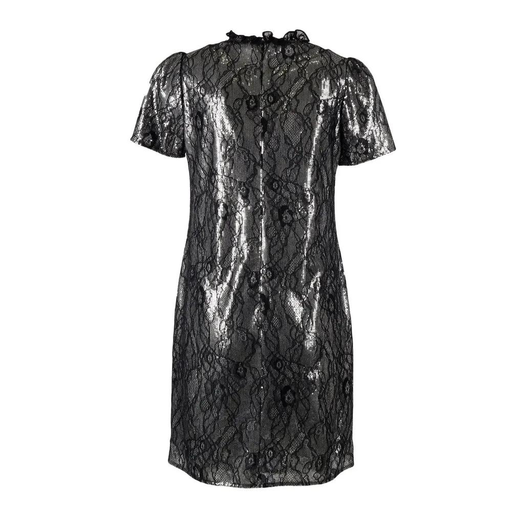 Michael Kors Lace Sequin Dress - '10s Black Lace Good - Back View