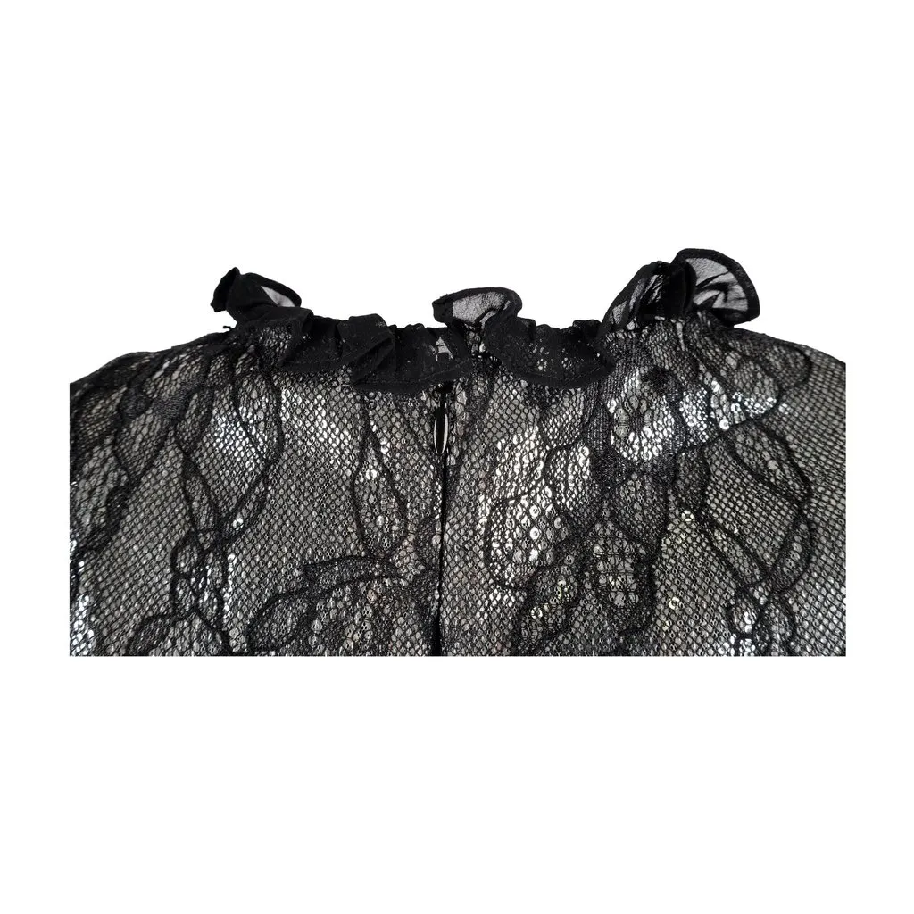 Michael Kors Lace Sequin Dress - '10s Black Lace Good - Inside View