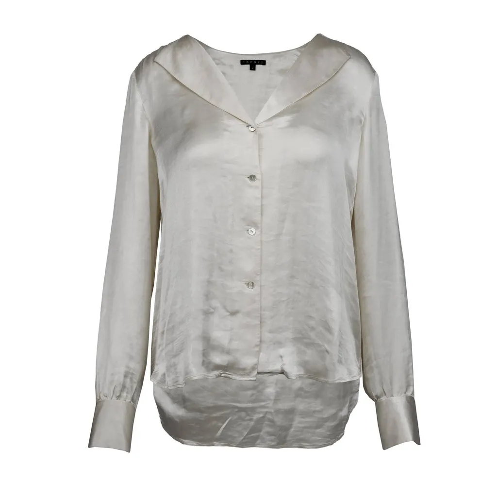 Unsigned Theory Satin Shirt - '10s MultiColor Satin Good - Front View