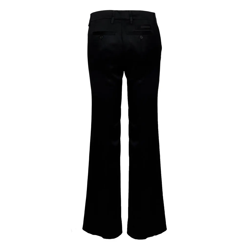 Prada Satin Pants - '10s Red Satin Good - Back View