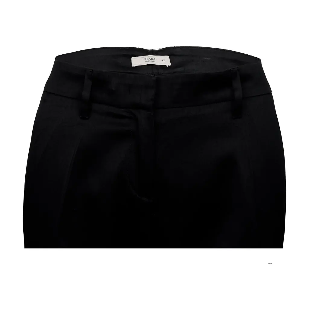 Prada Satin Pants - '10s Red Satin Good - Inside View