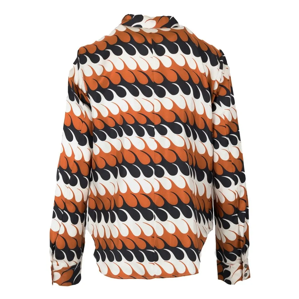 Marni Wave Pattern Shirt - '10s Black Silk Good - Back View