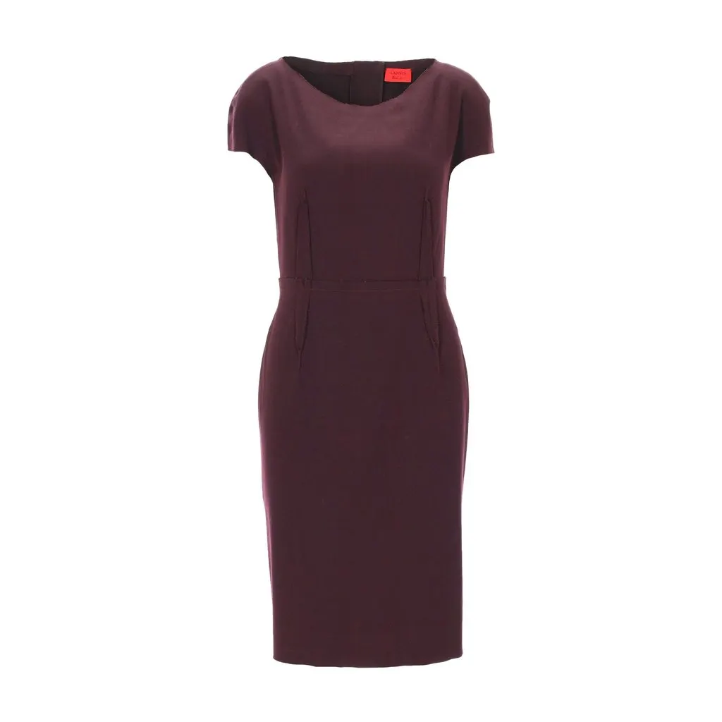 Lanvin Midi Dress - '10s Burgundy Good - Front View