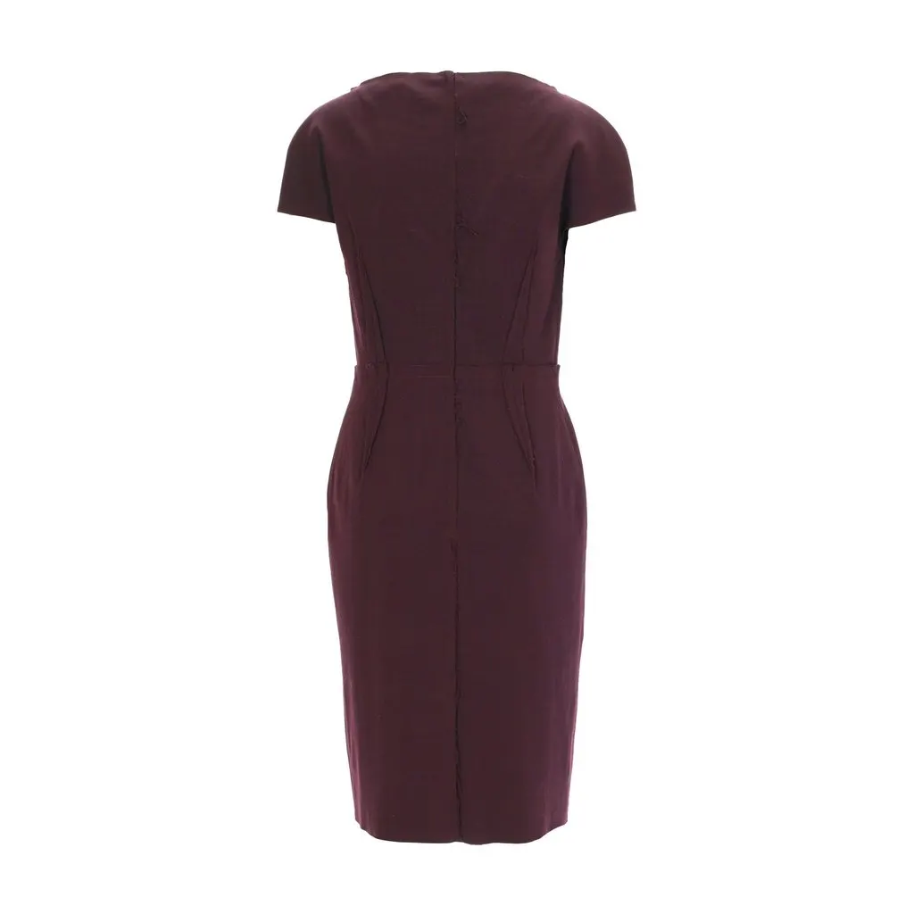 Lanvin Midi Dress - '10s Burgundy Good - Back View