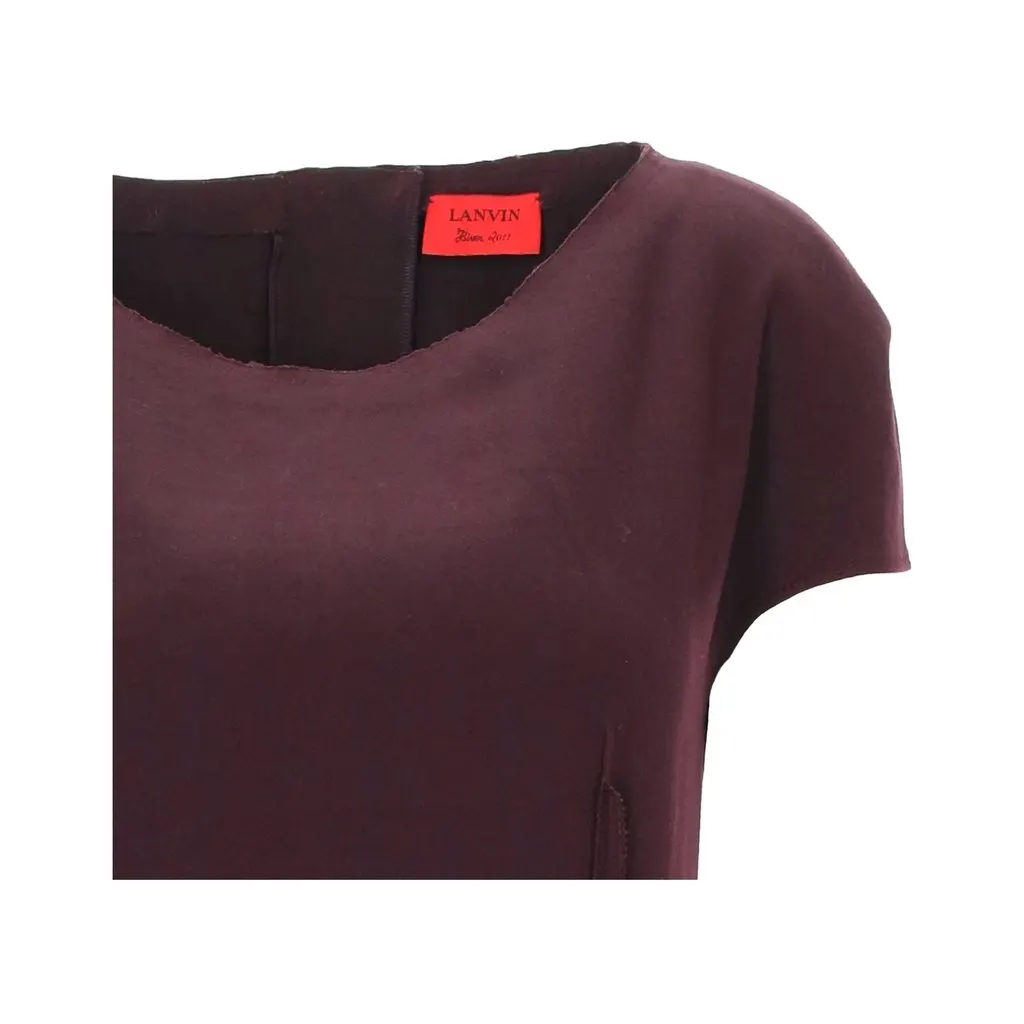 Lanvin Midi Dress - '10s Burgundy Good - Inside View