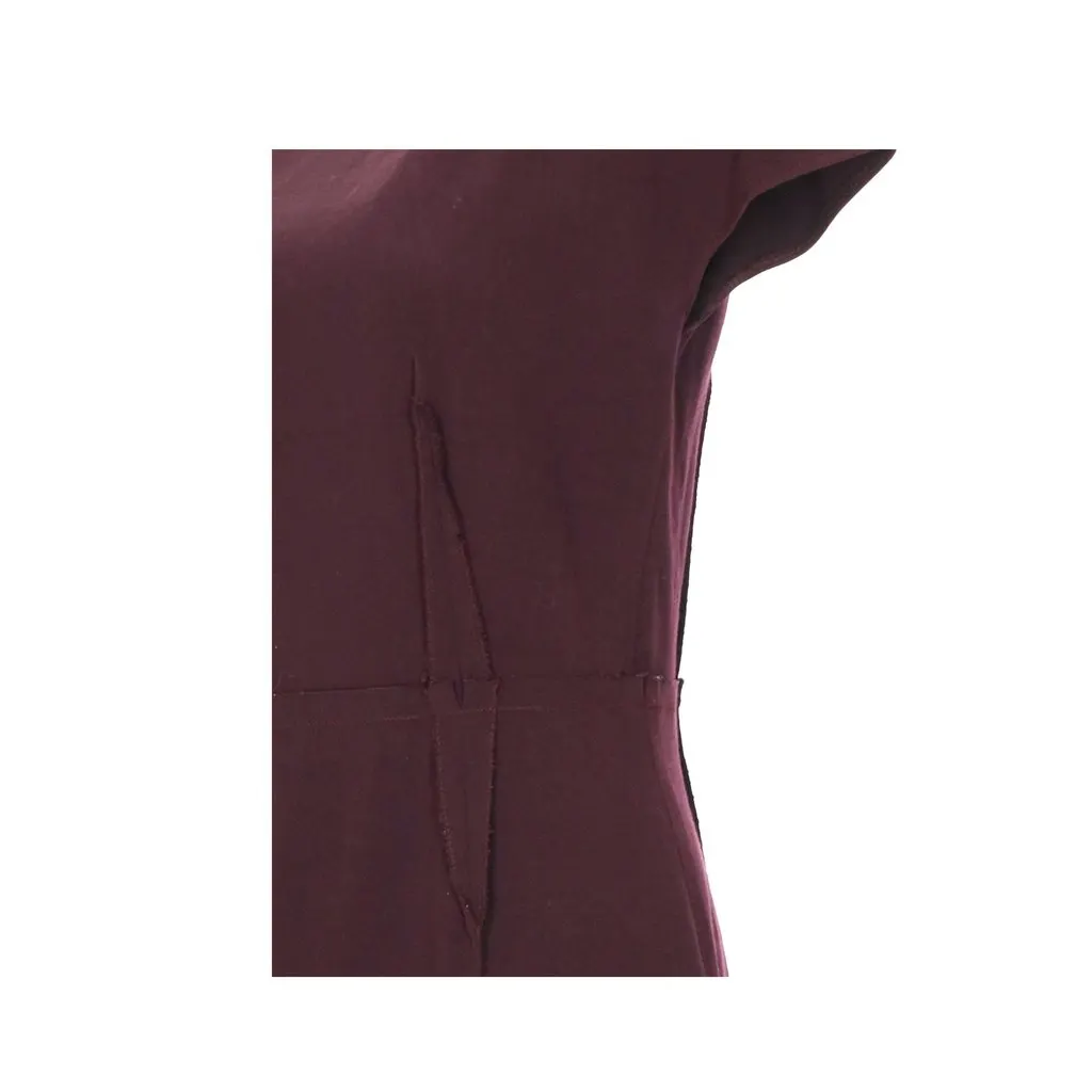 Lanvin Midi Dress - '10s Burgundy Good - Model View