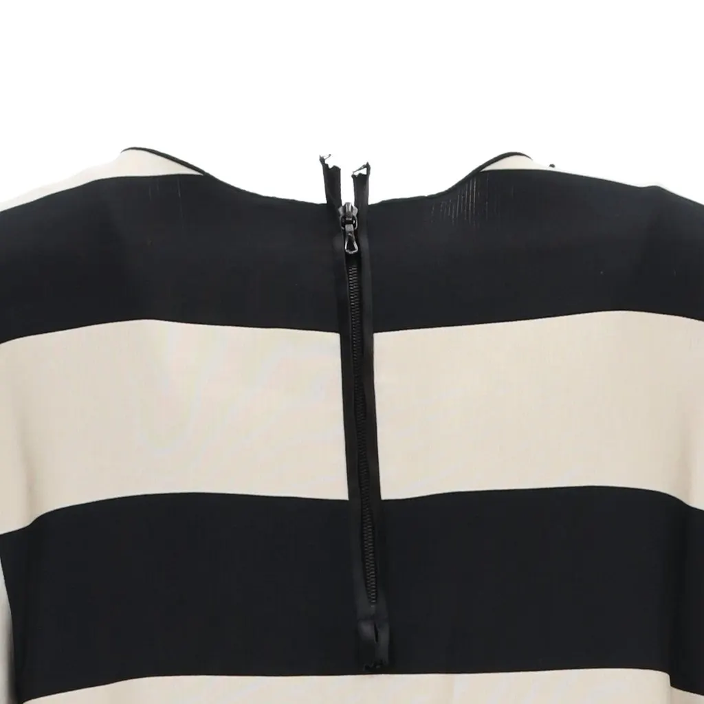 Lanvin Black and White Stripe Top - '10s Black Good - Inside View
