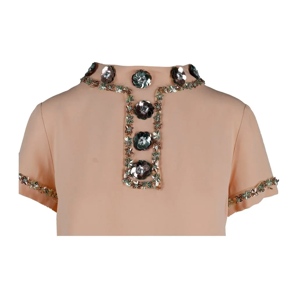 Moschino Sequin Embellished Blouse - '10s Orange Good - Inside View