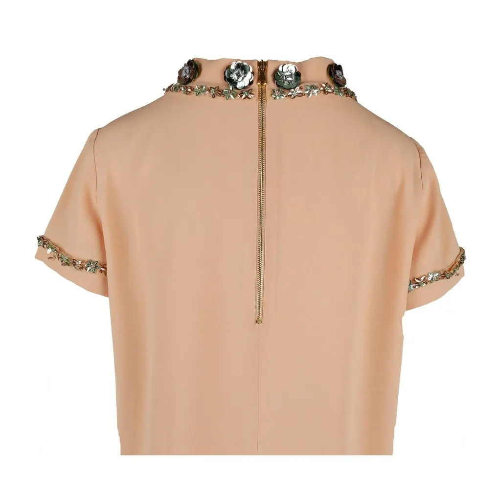 Moschino Sequin Embellished Blouse - '10s Orange Good - Model View