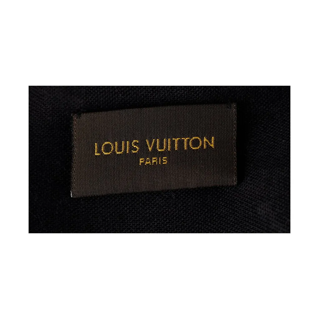 Louis Vuitton Multicolor Chain Print Scarf - '10s Black Silk Good - Box View