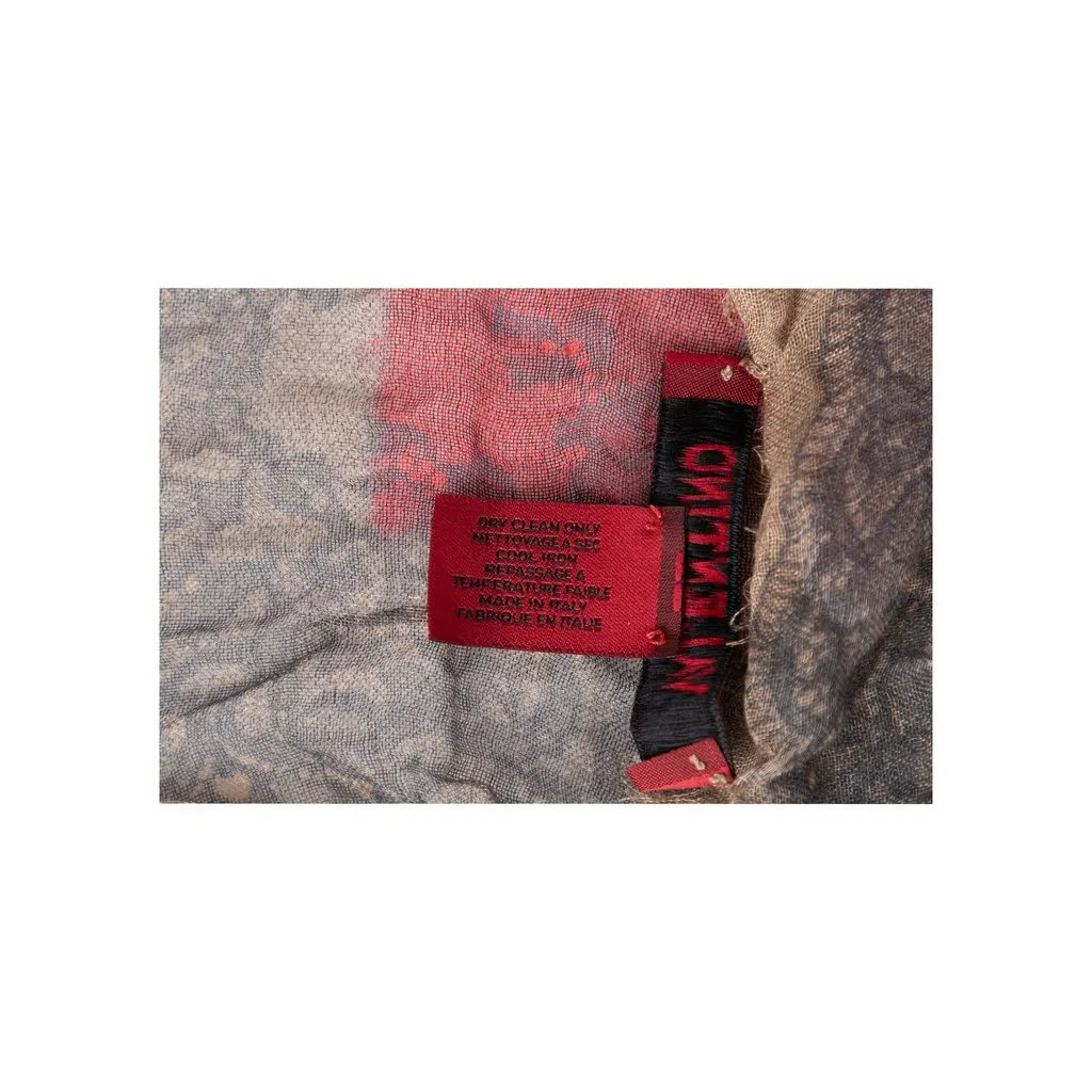 Valentino Red Lace Printed Scarf - '10s Red Lace Good - Model View