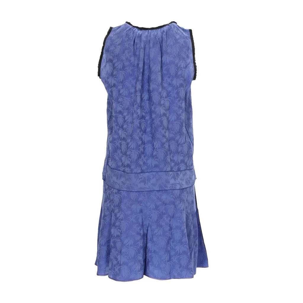 Marc Jacobs Leaf Pattern Silk Set - '00s Blue Silk Good - Inside View
