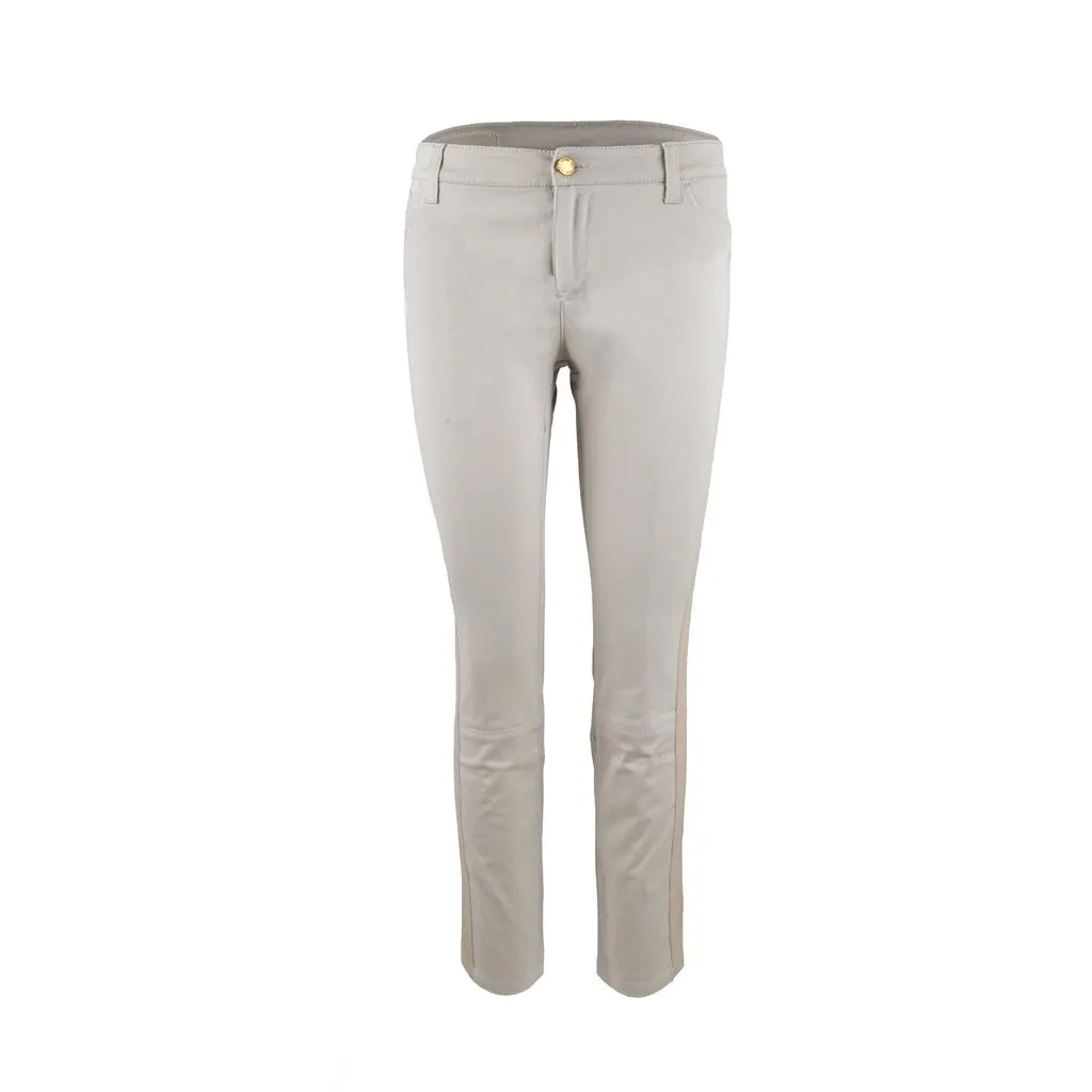 Louis Vuitton Jeans with Beige Stripe - '00s Beige Leather Good - Front View