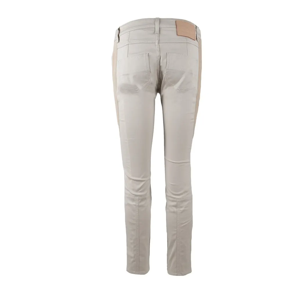 Louis Vuitton Jeans with Beige Stripe - '00s Beige Leather Good - Back View