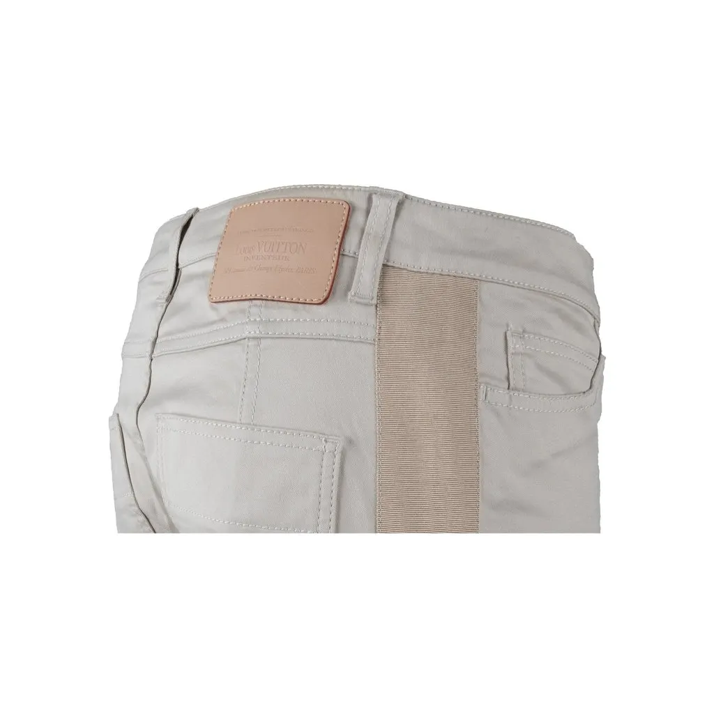 Louis Vuitton Jeans with Beige Stripe - '00s Beige Leather Good - Model View