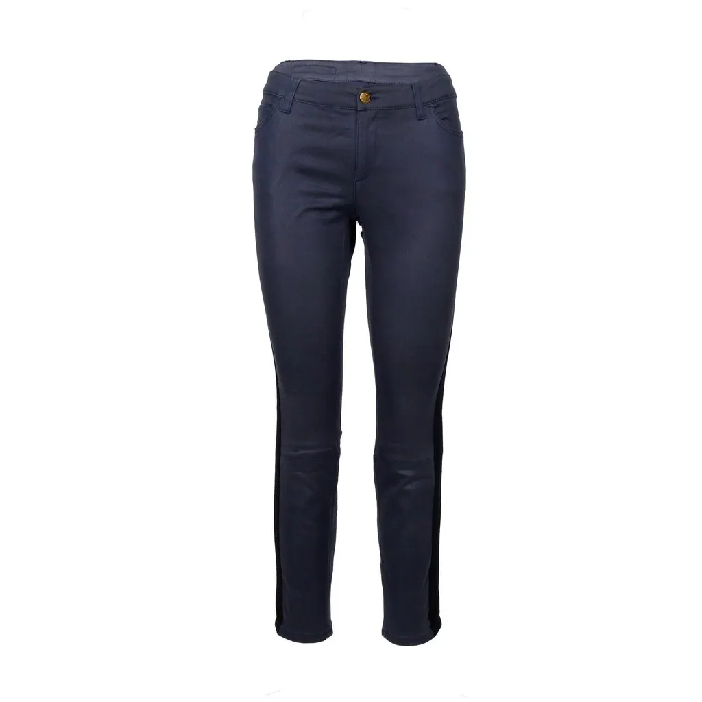 Louis Vuitton Jeans with Black Stripe - '00s Black Good - Front View