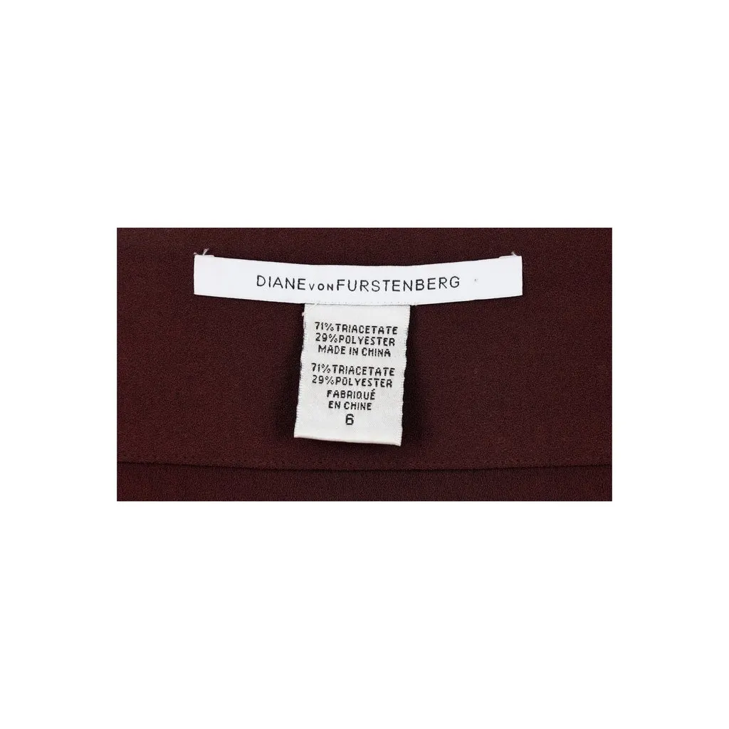 Diane von Furstenberg Side Zippered Midi Skirt - '10s Red Polyester Good - Model View