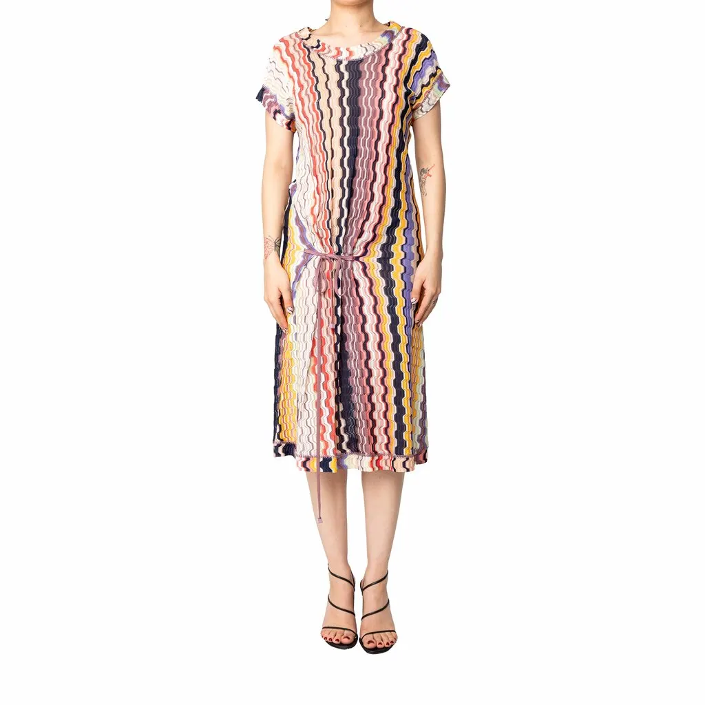 Missoni Multipattern Knit Dress - '10s Red Good - Back View