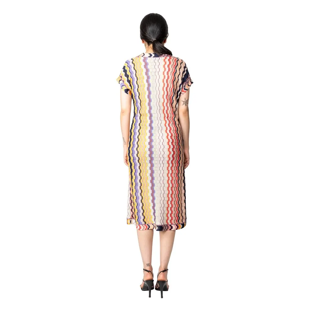 Missoni Multipattern Knit Dress - '10s Red Good - Inside View