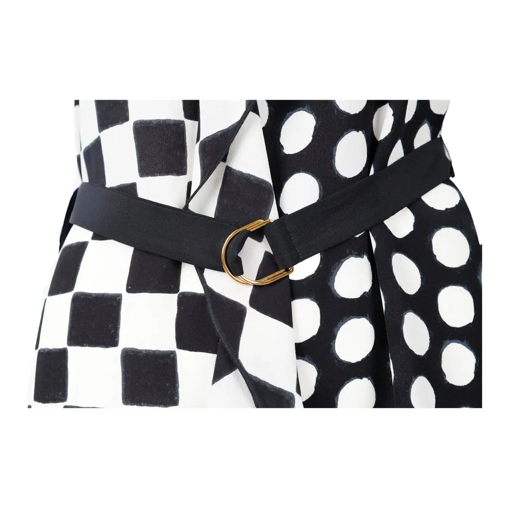 Louis Vuitton Checker and Polka Dots Dress - '10s Black Lace Good - Inside View