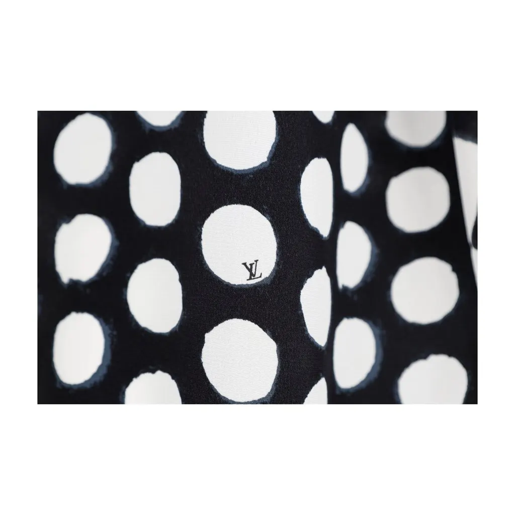 Louis Vuitton Checker and Polka Dots Dress - '10s Black Lace Good - Model View