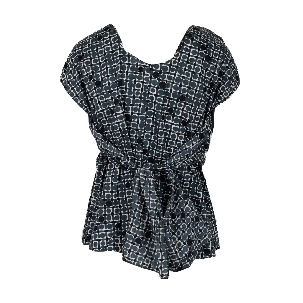 Marni Printed Top - '10s MultiColor Cotton Good - Back View