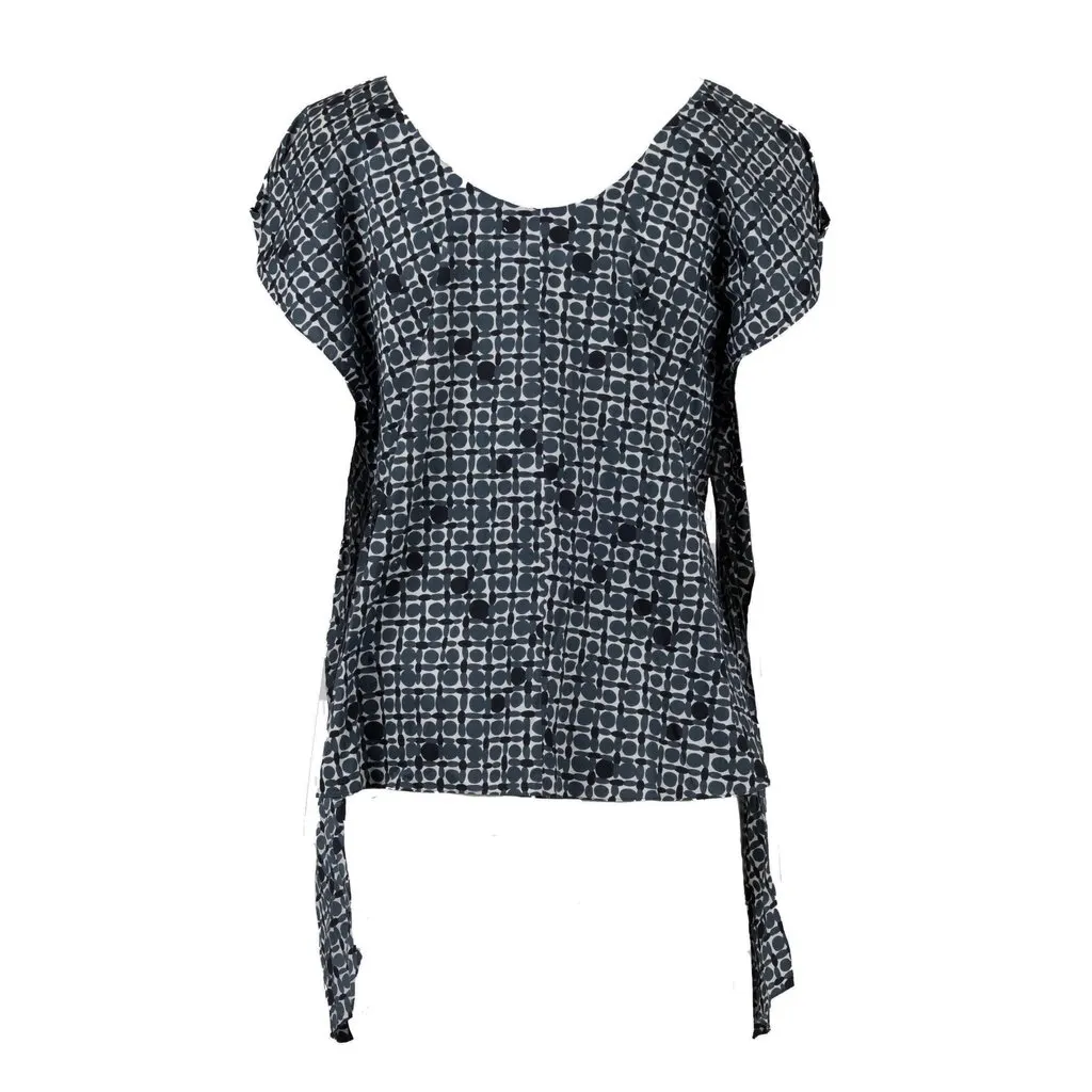 Marni Printed Top - '10s MultiColor Cotton Good - Inside View