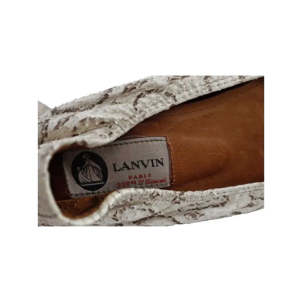 Lanvin Snakeskin Ballet Flats - '10s Brown Good - Box View