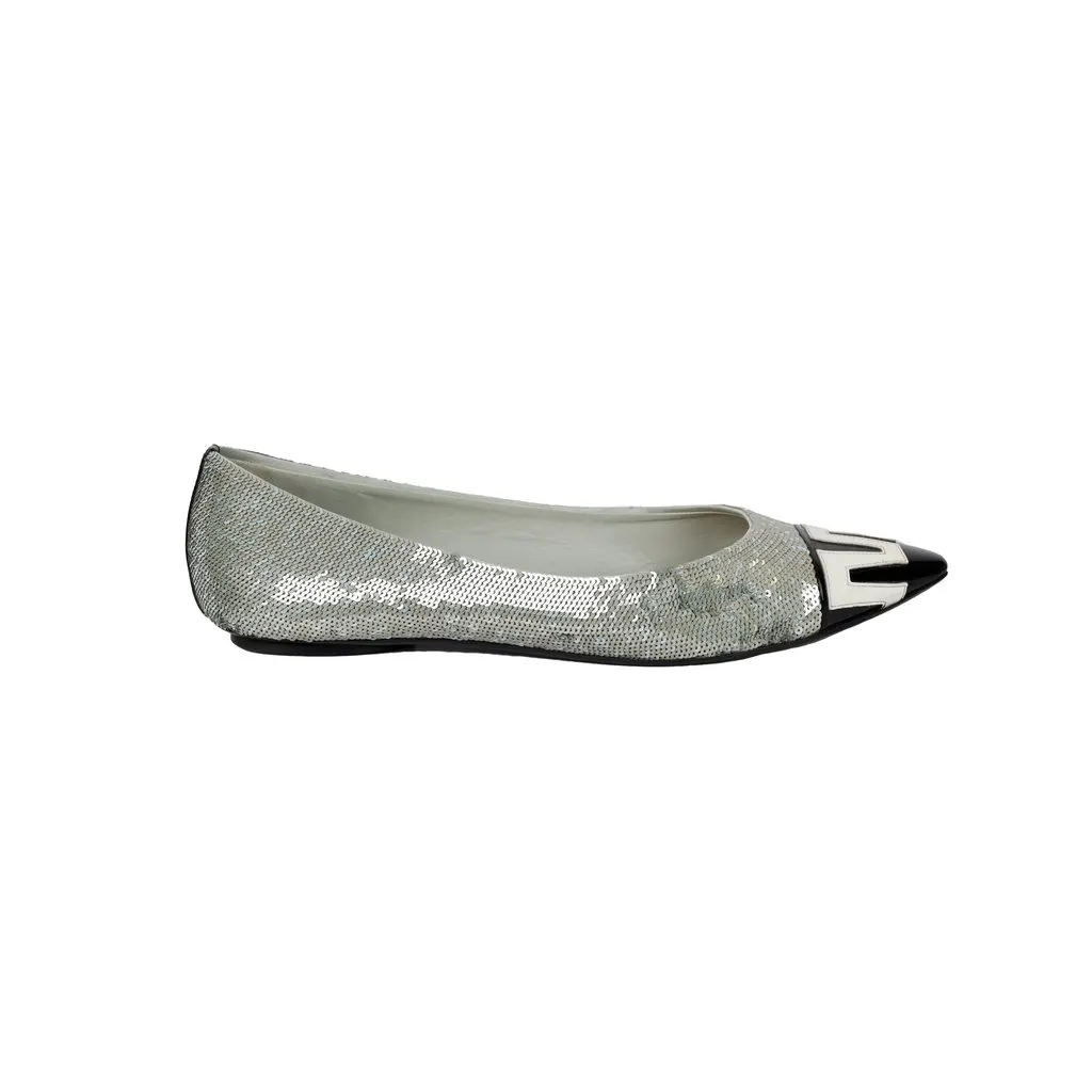 Louis Vuitton Sequin Pointed Toe Flats - '10s MultiColor Leather Good - Front View