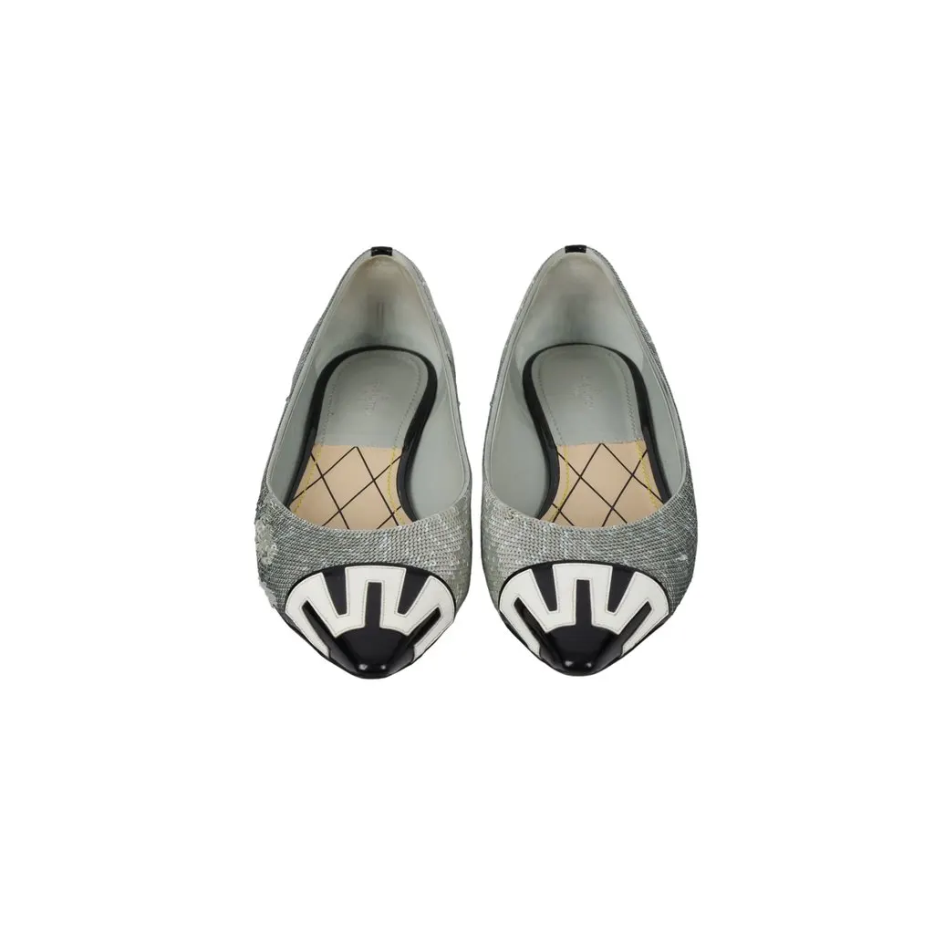 Louis Vuitton Sequin Pointed Toe Flats - '10s MultiColor Leather Good - Back View
