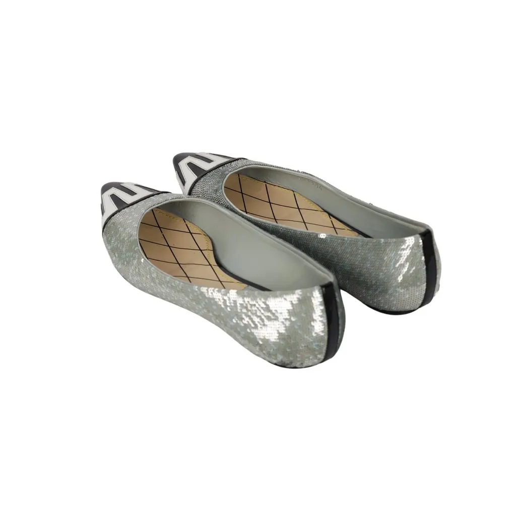 Louis Vuitton Sequin Pointed Toe Flats - '10s MultiColor Leather Good - Inside View