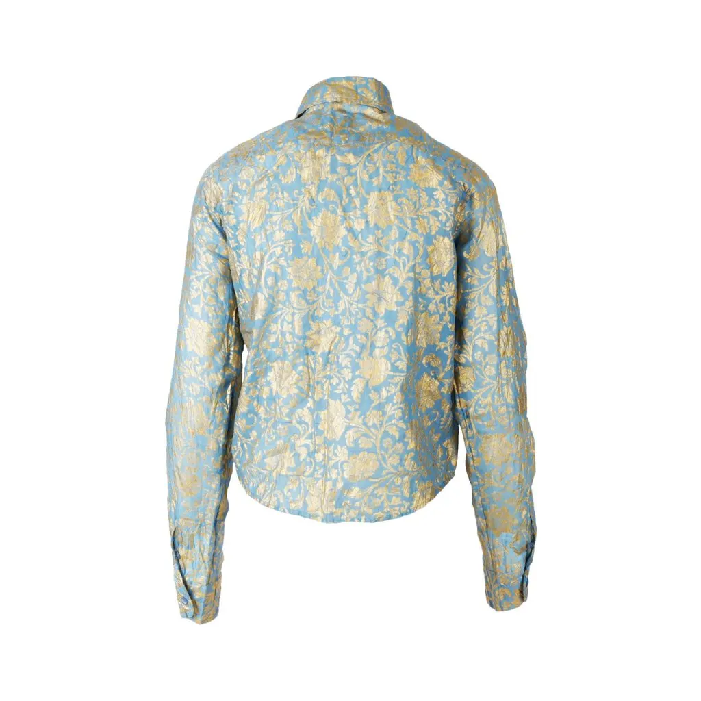 Just Cavalli Screen Printed Cotton Shirt - '00s Red Cotton Good - Back View