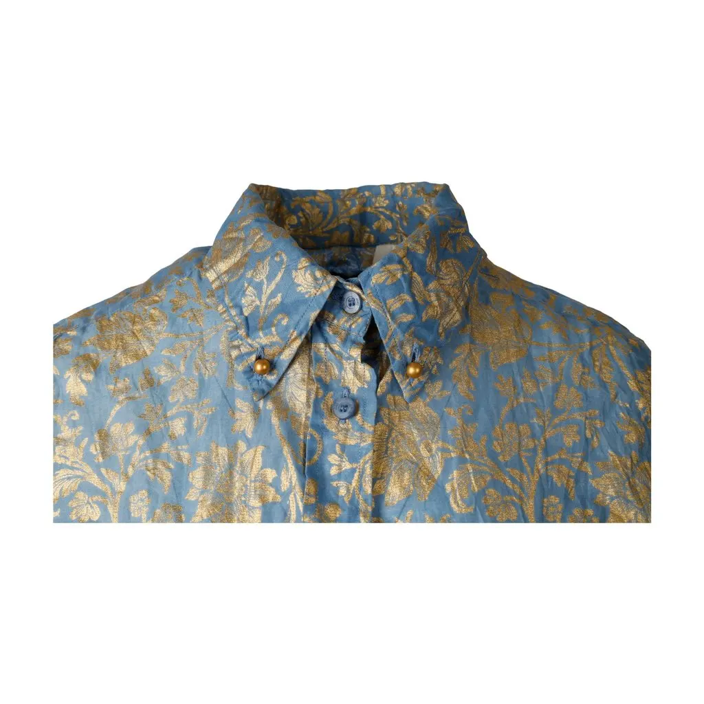Just Cavalli Screen Printed Cotton Shirt - '00s Red Cotton Good - Inside View