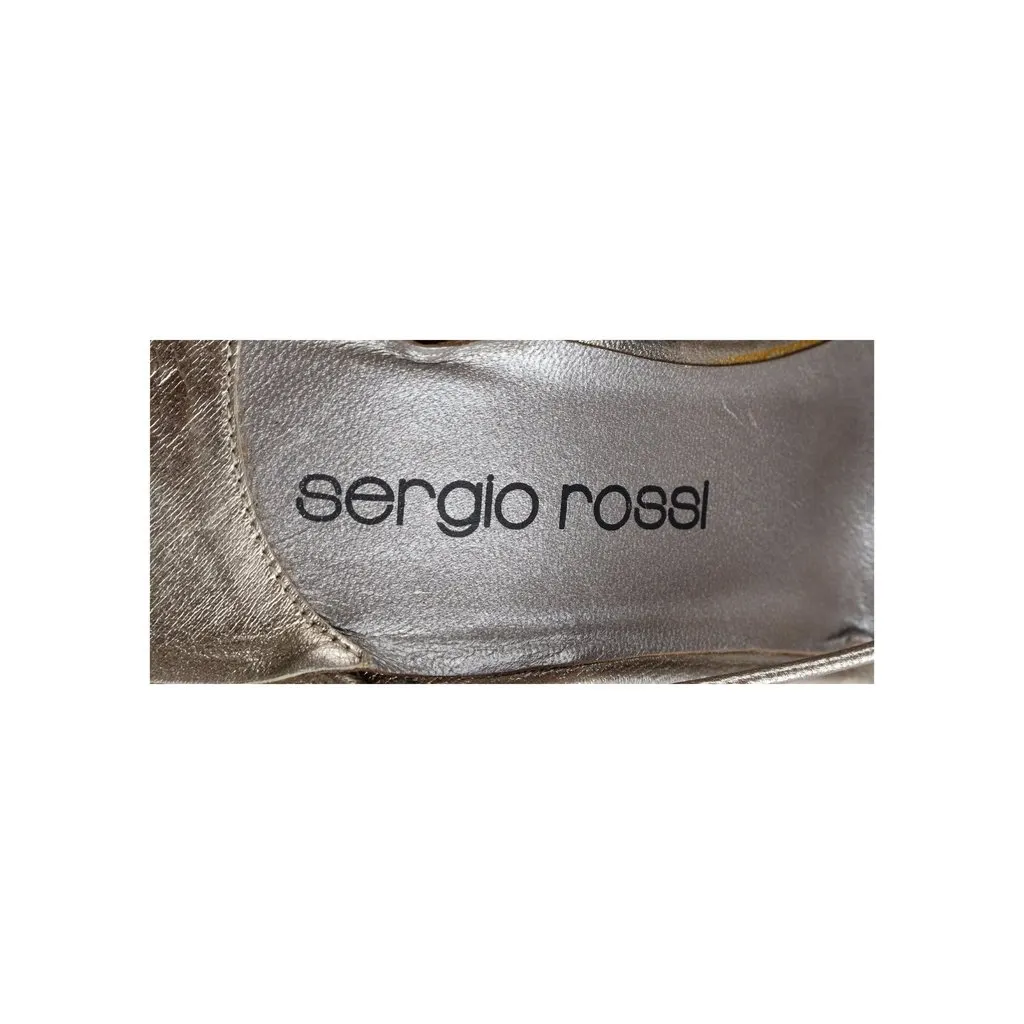 Sergio Rossi Strappy Heels - '00s Red Leather Good - Model View
