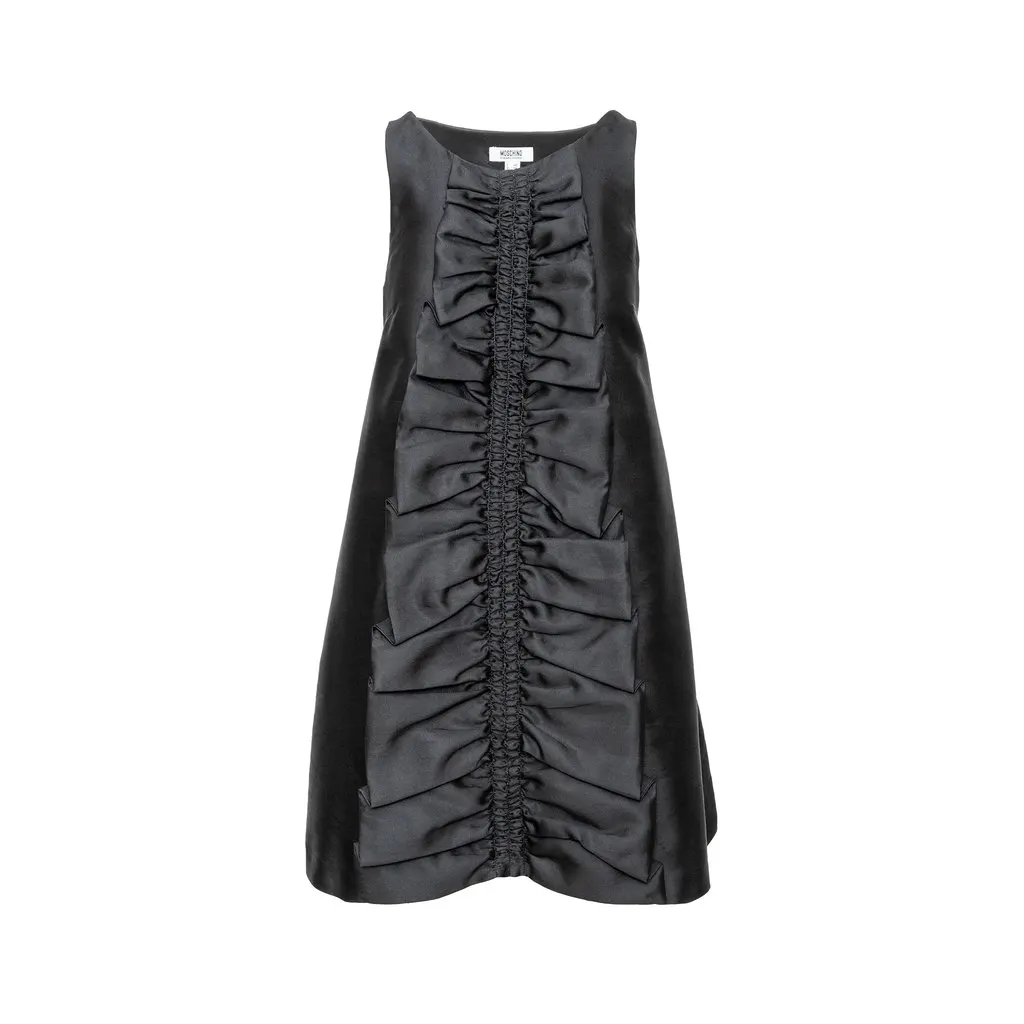 Moschino Cheap and Chic Cocktail Dress - '00s Black Silk Good - Front View