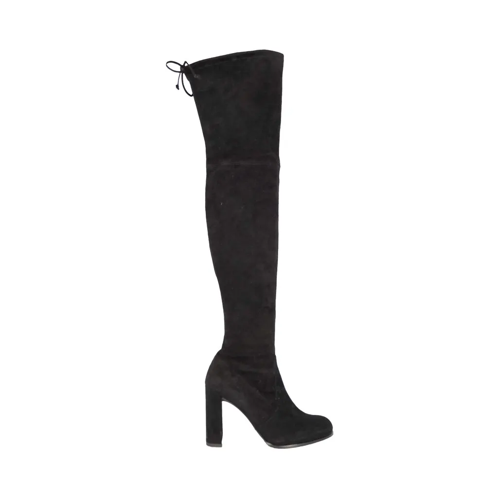 Stuart Weitzman Over-the-knee Suede Boots - '10s Red Suede Good - Front View