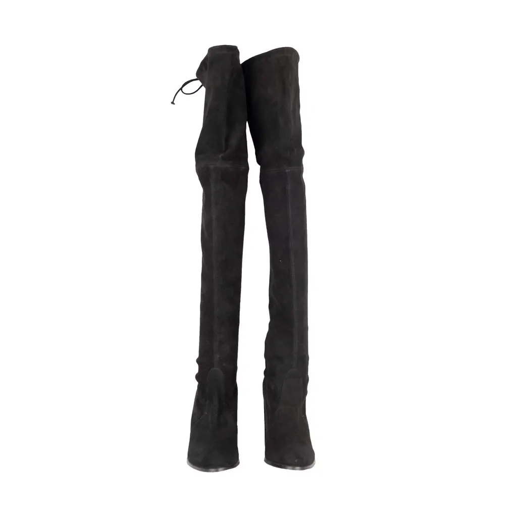 Stuart Weitzman Over-the-knee Suede Boots - '10s Red Suede Good - Inside View