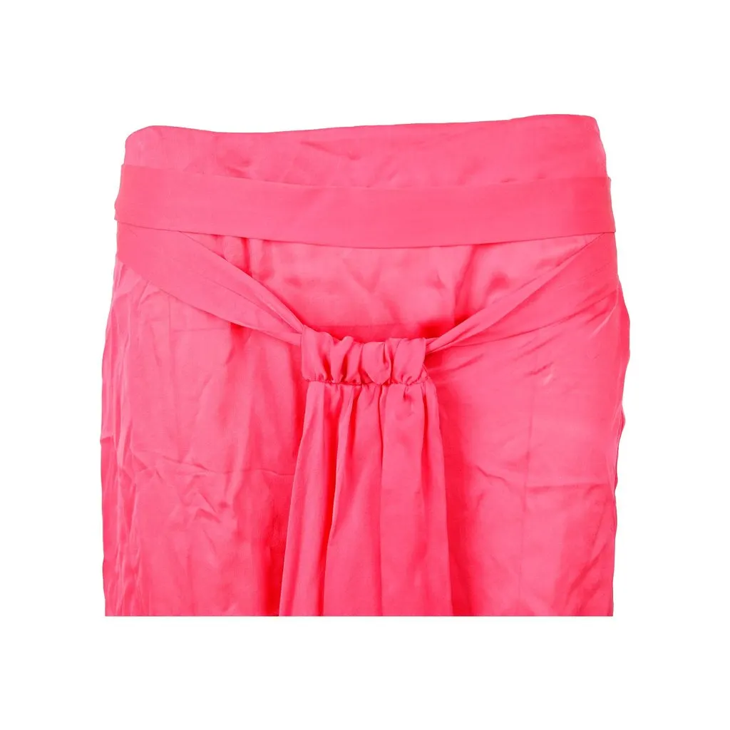 Unsigned Viktor & Rolf Midi Skirt - '10s Red Silk Good - Inside View