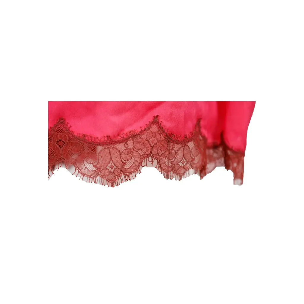 Unsigned Viktor & Rolf Midi Skirt - '10s Red Silk Good - Model View