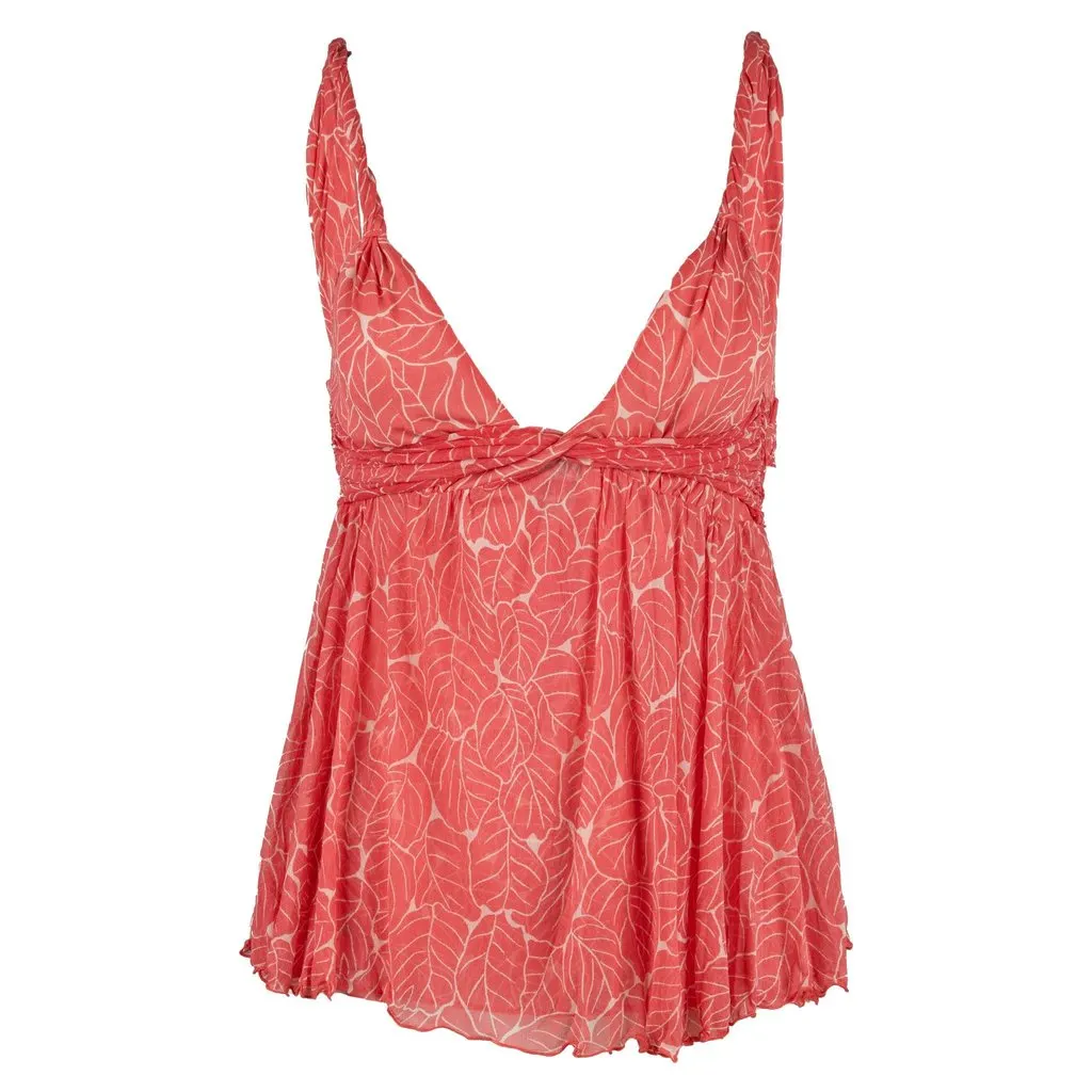 Diane von Furstenberg Printed Top - '10s Red Good - Front View