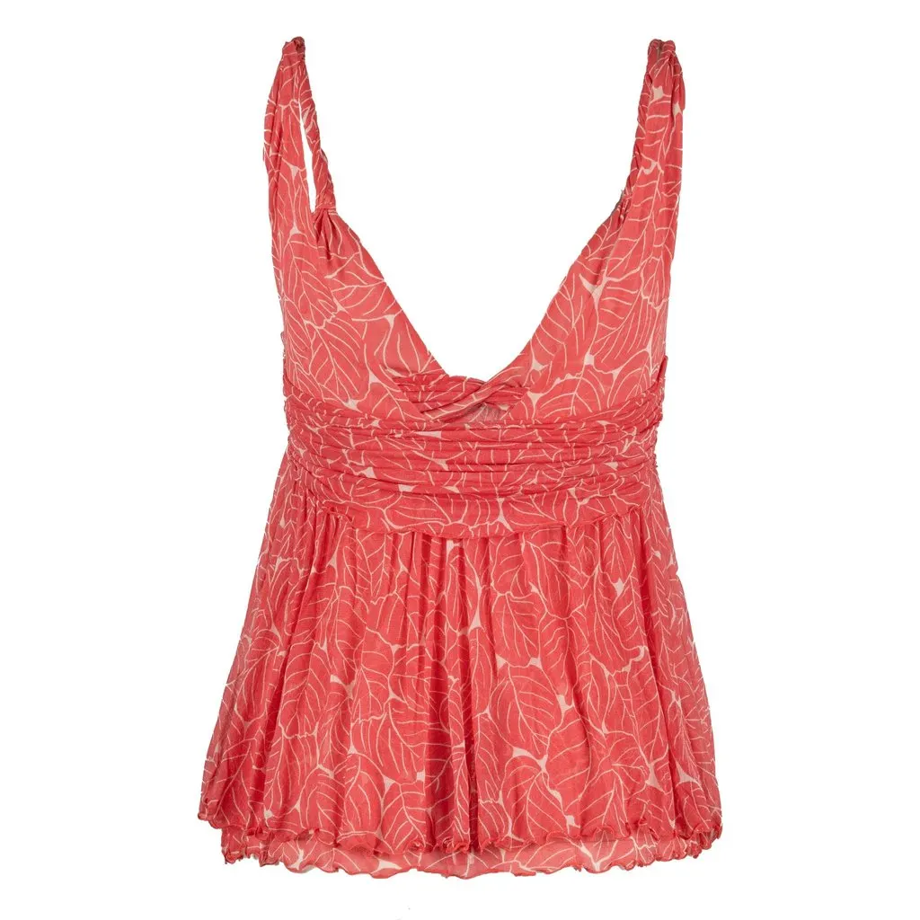 Diane von Furstenberg Printed Top - '10s Red Good - Back View