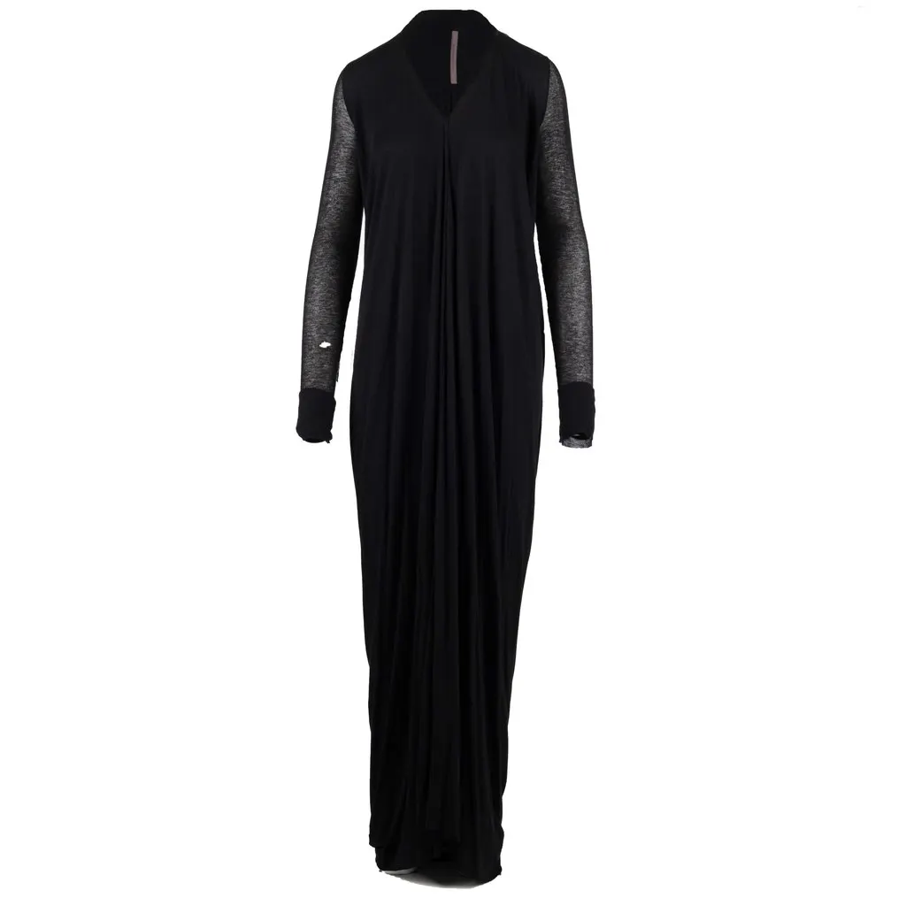Rick Owens Long Dress - '10s Black Good - Front View