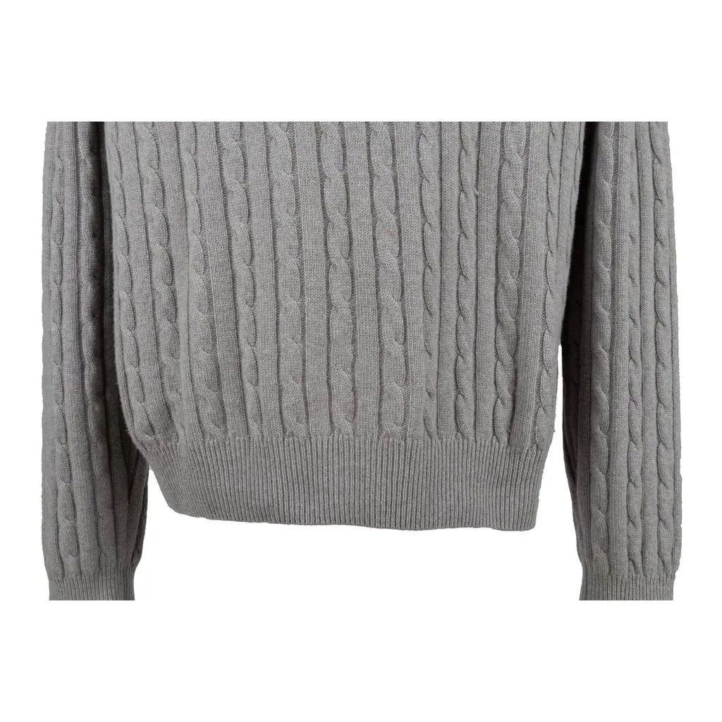 Loro Piana Treccia Mezzocollo Sweater - '10s Grey Wool Good - Model View