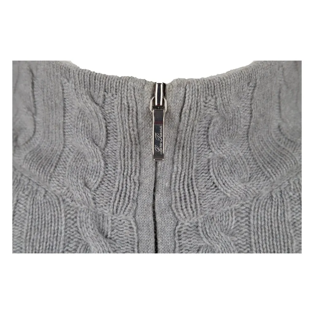 Loro Piana Treccia Mezzocollo Sweater - '10s Grey Wool Good - Box View
