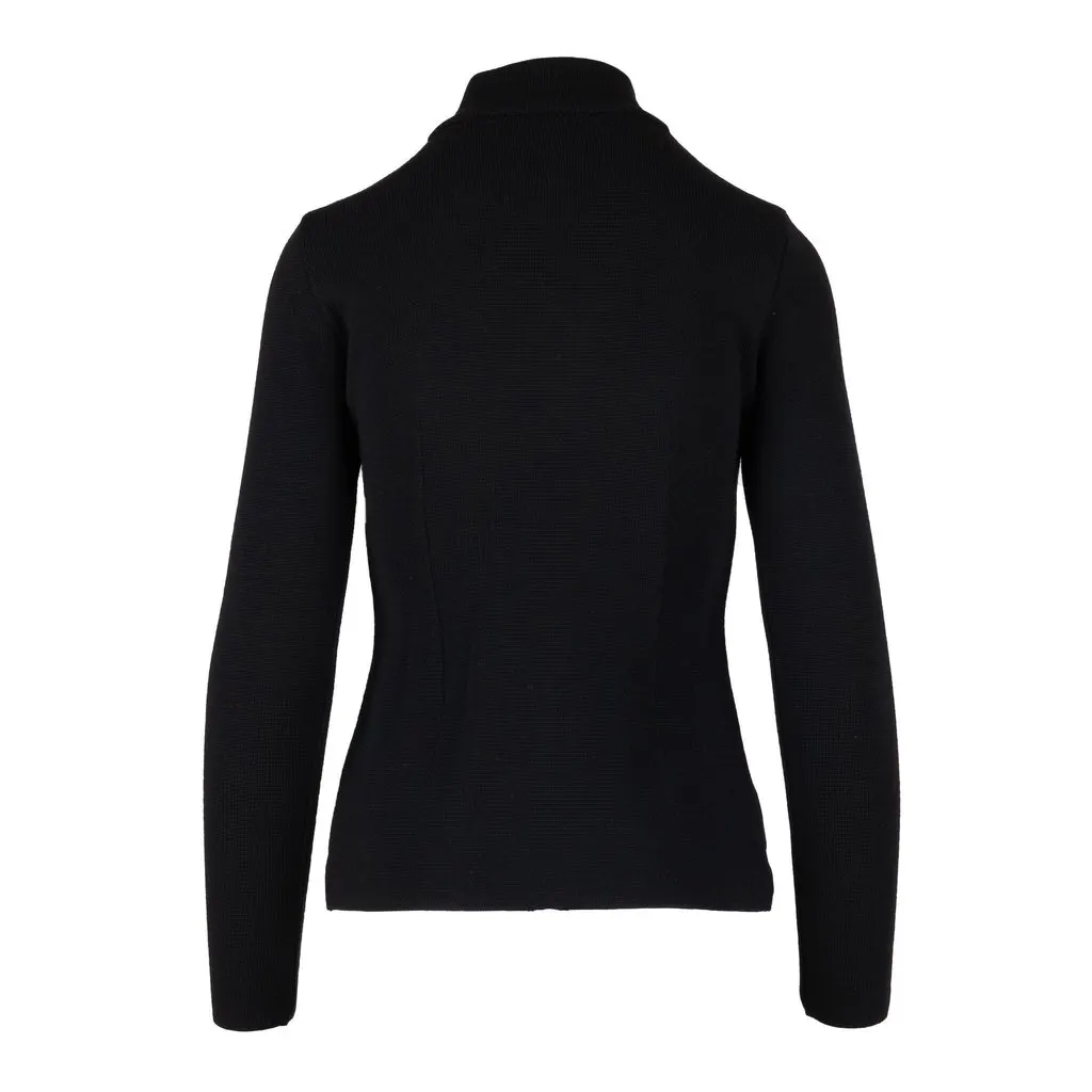Unsigned Terre Alte Zippered Sweater - '10s Red Wool Good - Back View