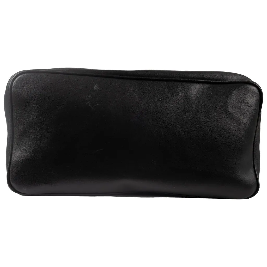 Gianfranco Ferré Toilet Pouch Bag - '10s Black Leather Good - Inside View