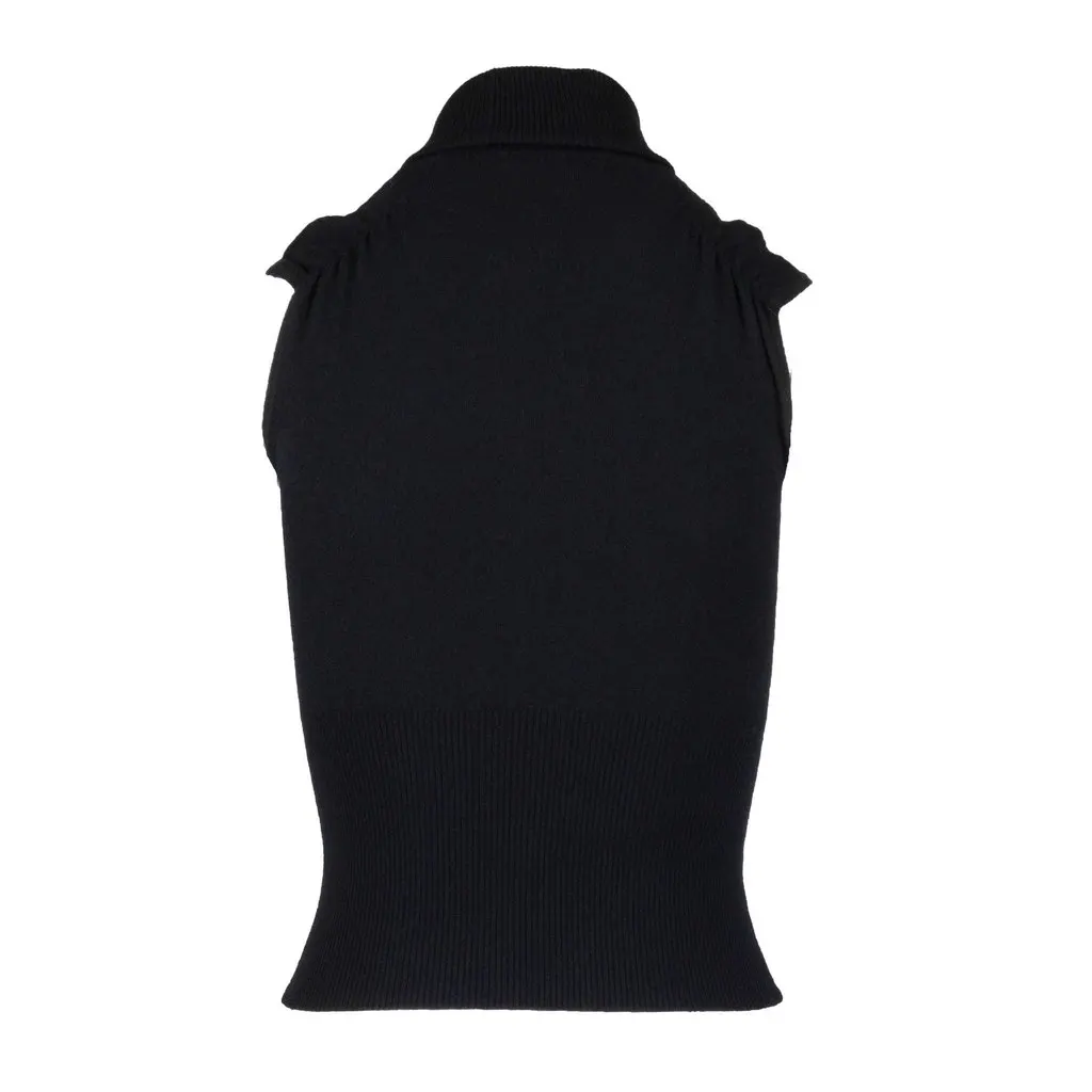 Unsigned Black Turtleneck Top - '10s Black Good - Back View