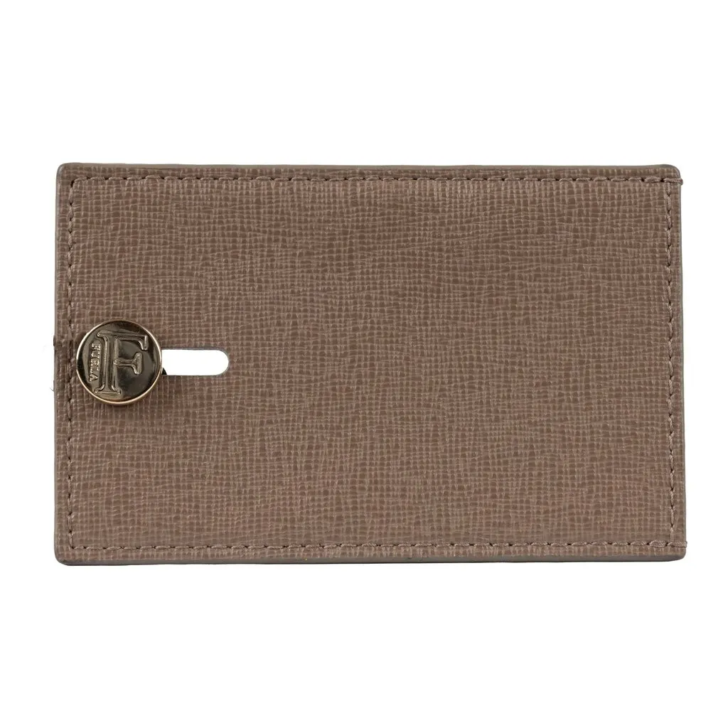 Furla Leather Card Holder - '10s Beige Leather Good - Back View