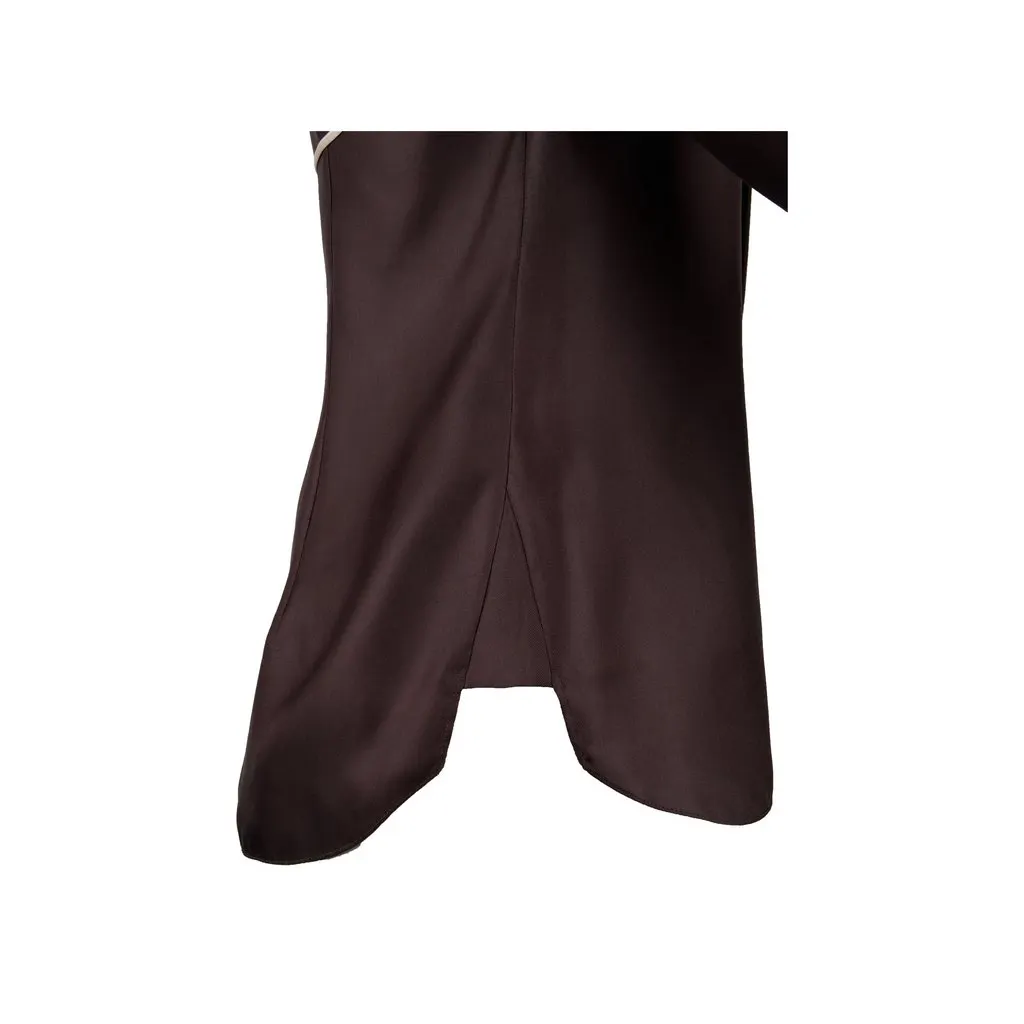 Celine Contrast Top with Collar - '10s Brown Silk Good - Box View